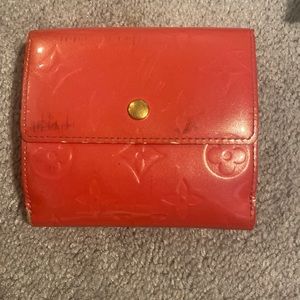 Authentic Louis Vuitton Pink Vernis Compact Wallet